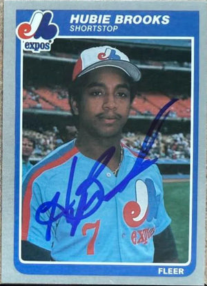 Hubie Brooks Signed 1985 Fleer Update Baseball Card - Montreal Expos