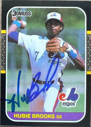 Hubie Brooks Signed 1987 Donruss Baseball Card - Montreal Expos #88