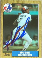 Hubie Brooks Signed 1987 Topps Tiffany Baseball Card - Montreal Expos