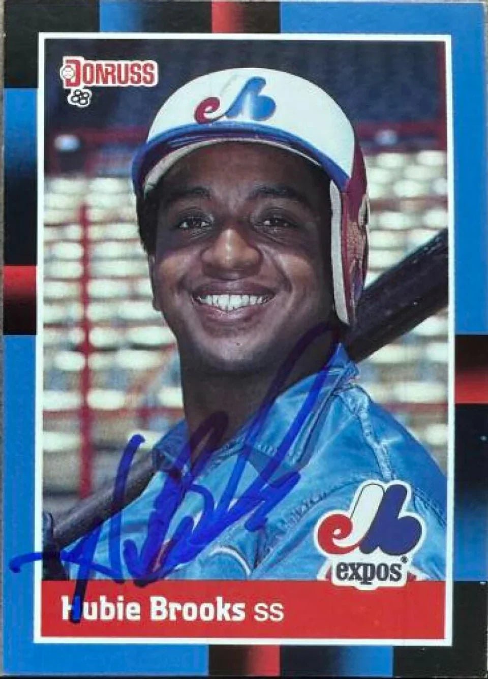 Hubie Brooks Signed 1988 Donruss Baseball Card - Montreal Expos