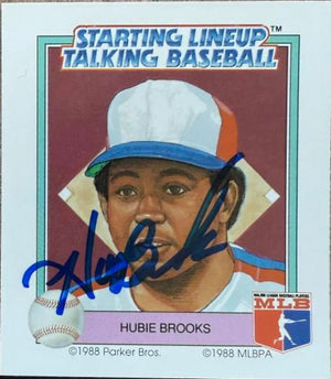 Hubie Brooks Signed 1988 Parker Bros Starting Lineup Talking Baseball Card - Montreal Expos