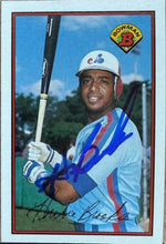 Hubie Brooks Signed 1989 Bowman Baseball Card - Montreal Expos