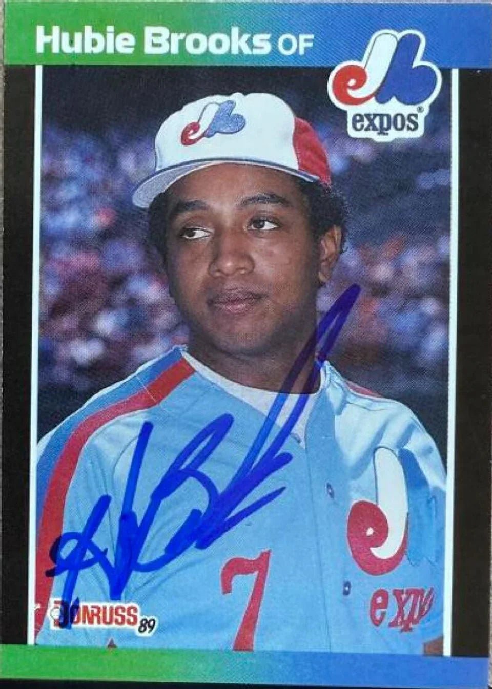 Hubie Brooks Signed 1989 Donruss Baseball Card - Montreal Expos
