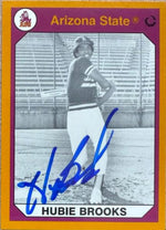 Hubie Brooks Signed 1990 Collegiate Collection Baseball Card - Arizona State Sun Devils