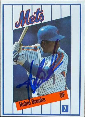 Hubie Brooks Signed 1991 Kahn's Baseball Card - New York Mets
