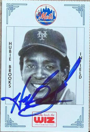 Hubie Brooks Signed 1991 WIZ Baseball Card - New York Mets