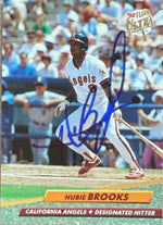 Hubie Brooks Signed 1992 Fleer Ultra Baseball Card - California Angels