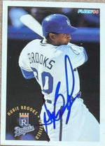 Hubie Brooks Signed 1994 Fleer Baseball Card - Kansas City Royals