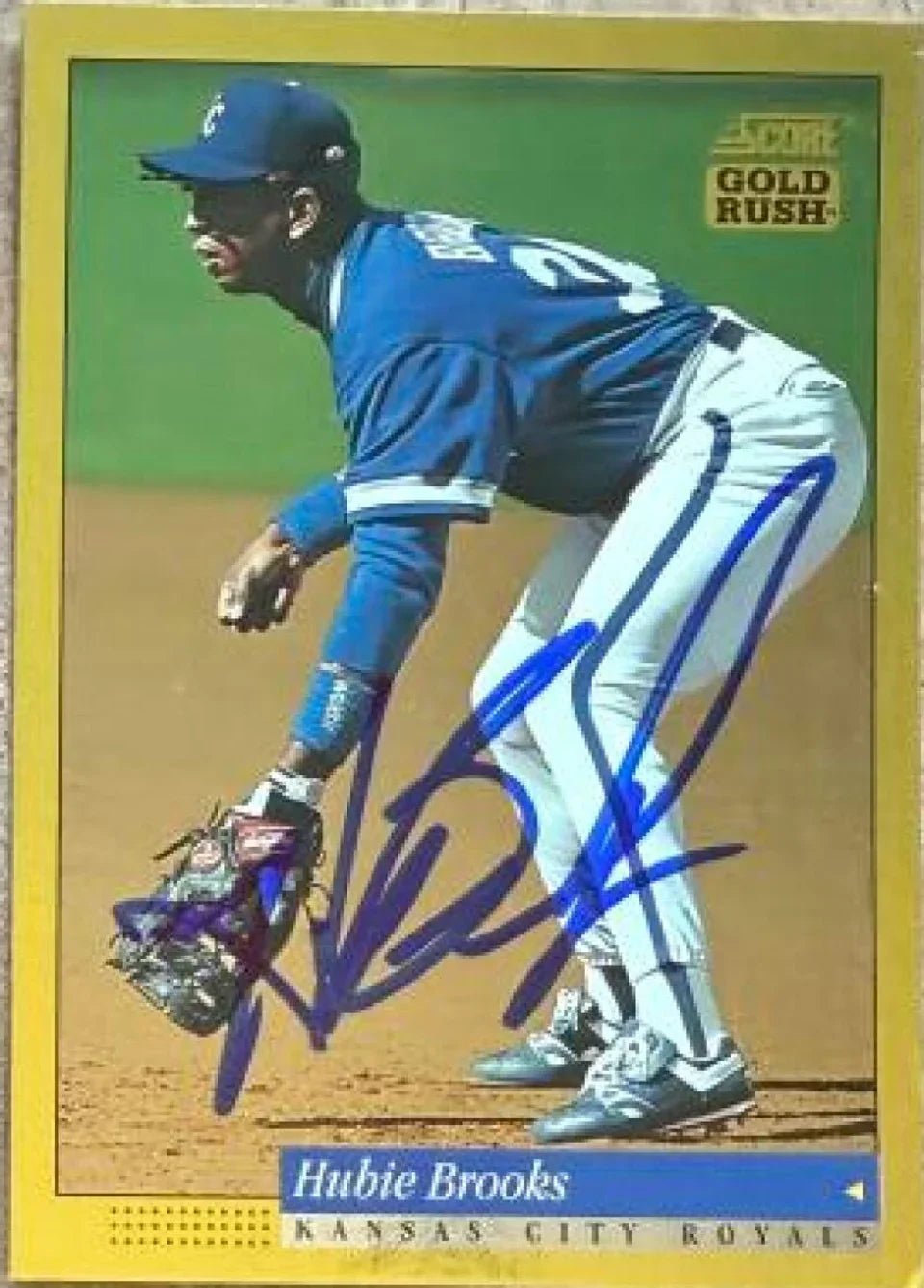 Hubie Brooks Signed 1994 Score Gold Rush Baseball Card - Kansas City Royals