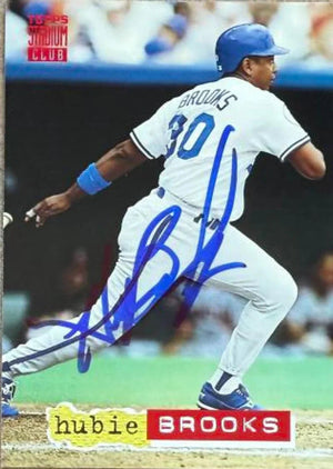 Hubie Brooks Signed 1994 Stadium Club Baseball Card - Kansas City Royals