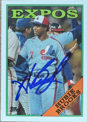 Hubie Brooks Signed 2013 Topps Archives Baseball Card - Montreal Expos