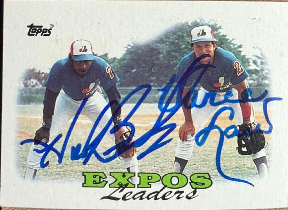 Hubie Brooks & Vance Law Signed 1988 Topps Baseball Card - Montreal Expos #111