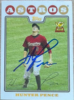 Hunter Pence Signed 2008 Topps Baseball Card - Houston Astros