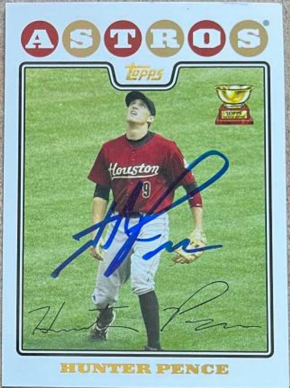 Hunter Pence Signed 2008 Topps Baseball Card - Houston Astros