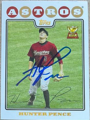 Hunter Pence Signed 2008 Topps Baseball Card - Houston Astros - PastPros