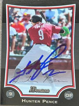 Hunter Pence Signed 2009 Bowman Baseball Card - Houston Astros