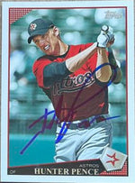 Hunter Pence Signed 2009 Topps Baseball Card - Houston Astros - PastPros
