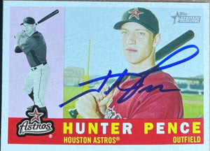 Hunter Pence Signed 2009 Topps Heritage Baseball Card - Houston Astros - PastPros
