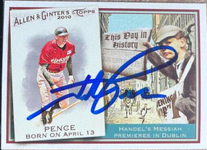 Hunter Pence Signed 2010 Allen & Ginter This Day in History Baseball Card - Houston Astros - PastPros
