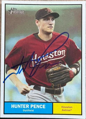 Hunter Pence Signed 2010 Topps Heritage Baseball Card - Houston Astros