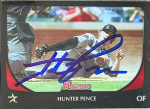 Hunter Pence Signed 2011 Bowman Baseball Card - Houston Astros - PastPros