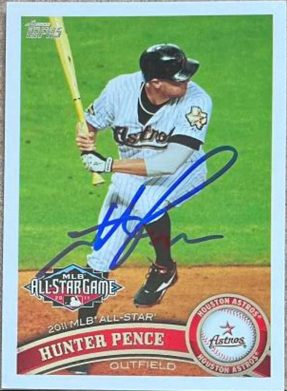 Hunter Pence Signed 2011 Topps Update Baseball Card - Houston Astros