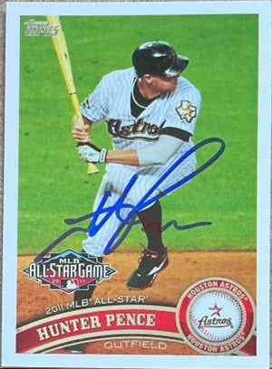 Hunter Pence Signed 2011 Topps Update Baseball Card - Houston Astros - PastPros