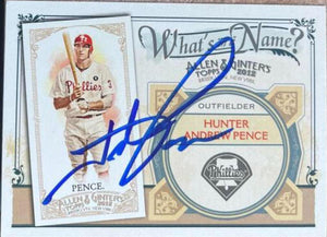 Hunter Pence Signed 2012 Allen & Ginter What's In A Name Baseball Card - Philadelphia Phillies - PastPros
