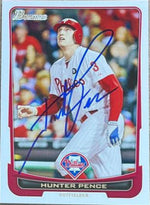Hunter Pence Signed 2012 Bowman Baseball Card - Philadelphia Phillies