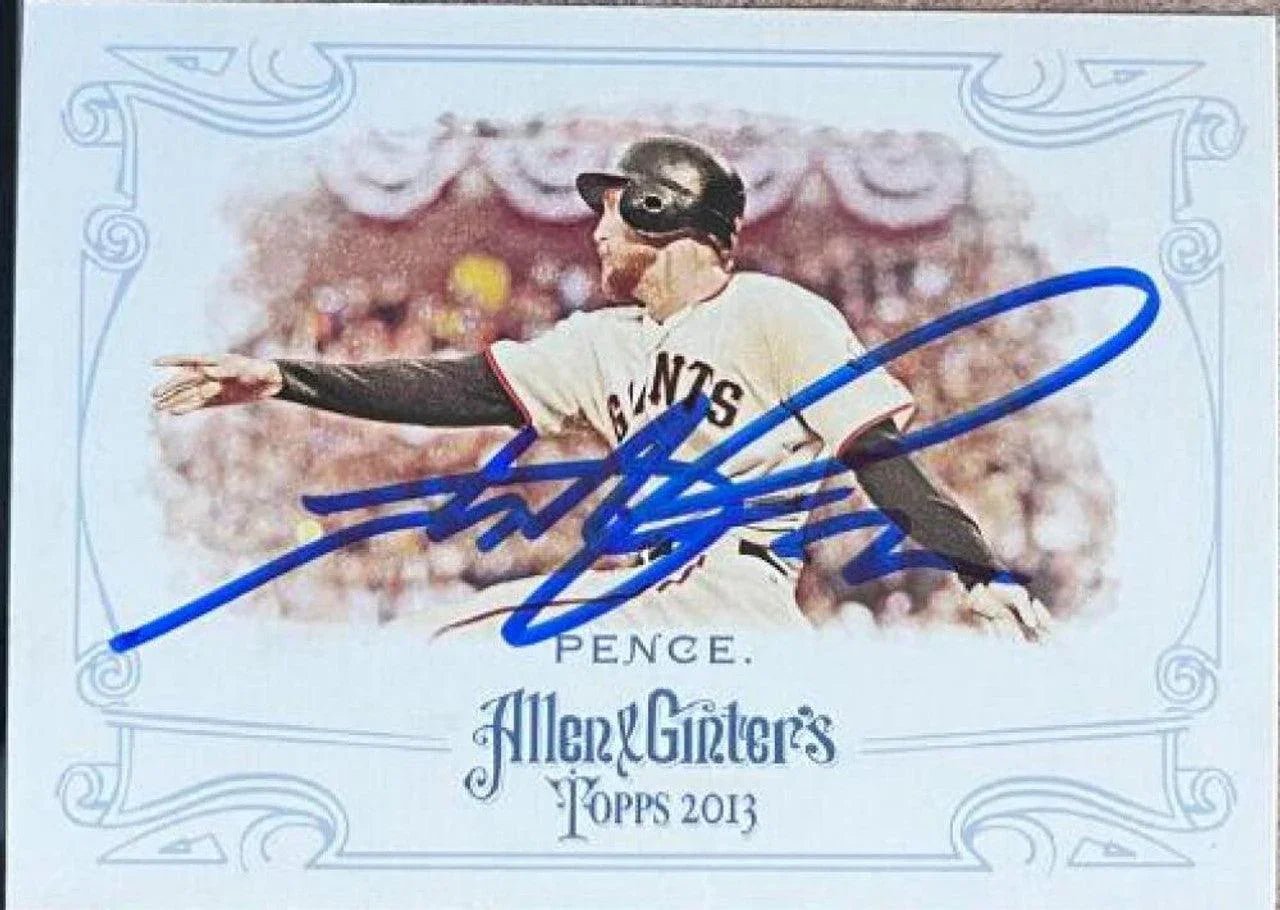 Hunter Pence Signed 2013 Allen & Ginter Baseball Card - San Francisco Giants