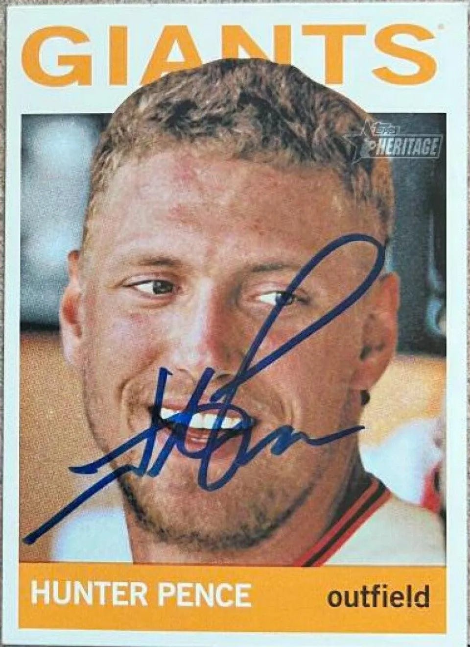 Hunter Pence Signed 2013 Topps Heritage Baseball Card - San Francisco Giants (SP)