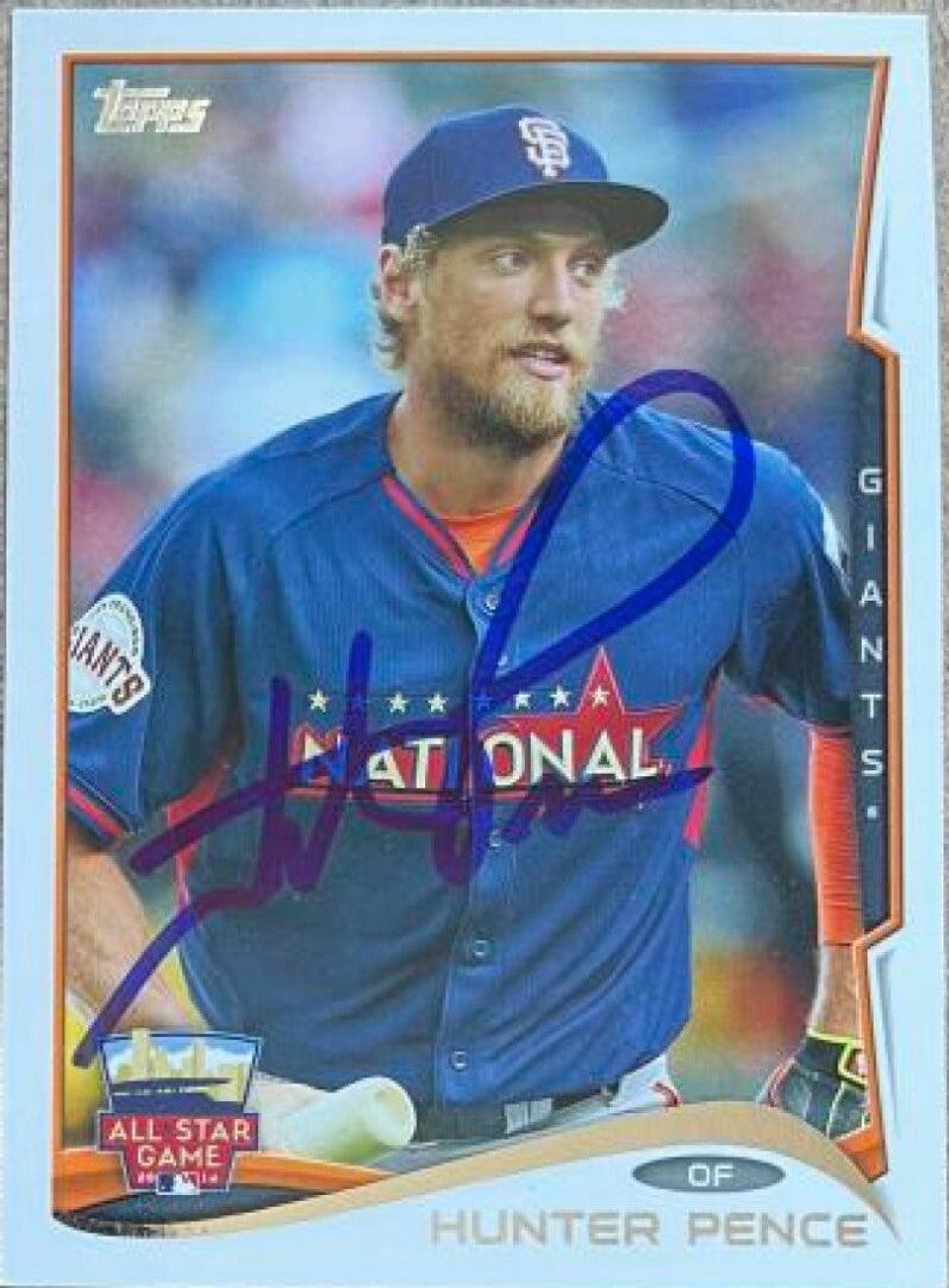 Hunter Pence Signed 2014 Topps Update Baseball Card - San Francisco Giants - PastPros