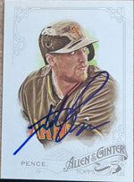 Hunter Pence Signed 2015 Allen & Ginter Baseball Card - San Francisco Giants - PastPros