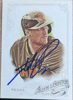 Hunter Pence Signed 2015 Allen & Ginter Baseball Card - San Francisco Giants
