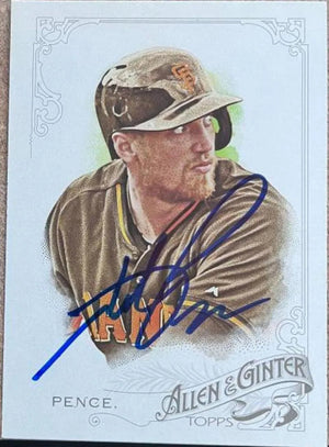 Hunter Pence Signed 2015 Allen & Ginter Baseball Card - San Francisco Giants
