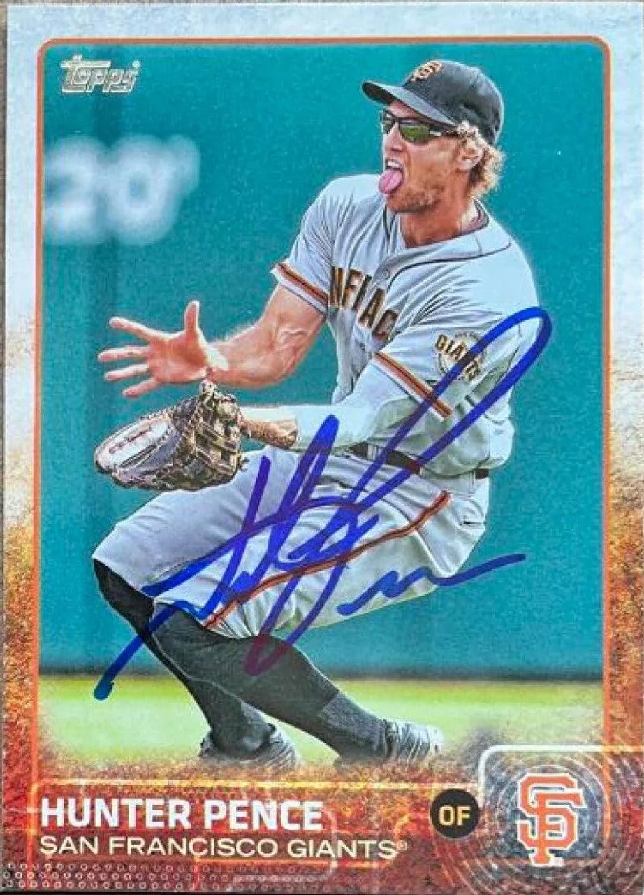 Hunter Pence Signed 2015 Topps Baseball Card - San Francisco Giants