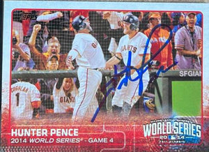 Hunter Pence Signed 2015 Topps Baseball Card - San Francisco Giants - PastPros