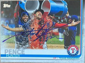 Hunter Pence Signed 2019 Topps Update Baseball Card - Texas Rangers