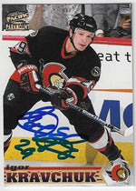 Igor Kravchuk Signed 1998-99 Pacific Paramount Hockey Card - Ottawa Senators