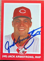 Jack Armstrong Signed 1988 Kahn's Baseball Card - Cincinnati Reds
