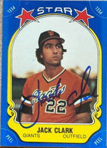 Jack Clark Signed 1981 Fleer Star Stickers Baseball Card - San Francisco Giants