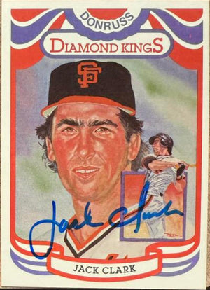 Jack Clark Signed 1984 Donruss Diamond Kings Baseball Card - San Francisco Giants 7 - PastPros