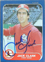 Jack Clark Signed 1986 Fleer Baseball Card - St Louis Cardinals - PastPros