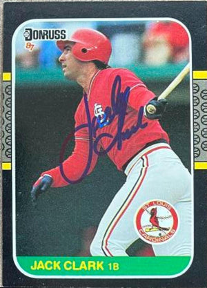 Jack Clark Signed 1987 Donruss Baseball Card - St Louis Cardinals - PastPros