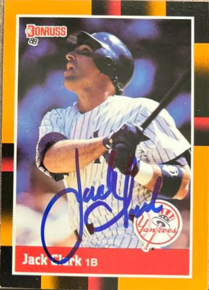 Jack Clark Signed 1988 Donruss Baseball's Best Baseball Card - New York Yankees - PastPros