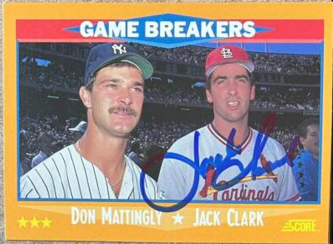 Jack Clark Signed 1988 Score Baseball Card - St Louis Cardinals #650