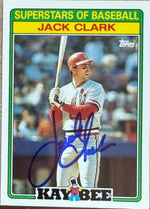 Jack Clark Signed 1988 Topps Kaybee Superstars Baseball Card - St Louis Cardinals