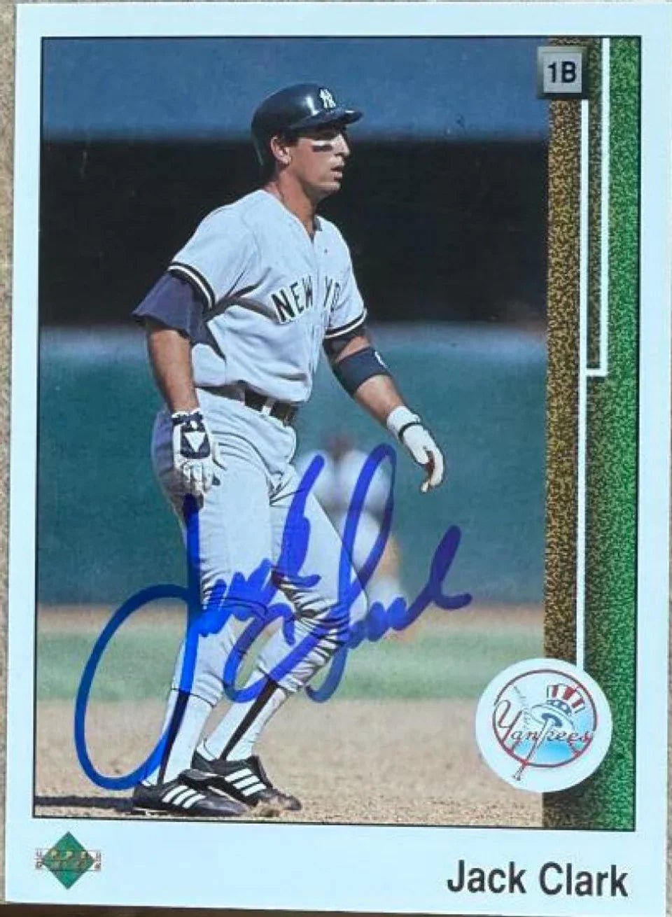 Jack Clark Signed 1989 Upper Deck Baseball Card - New York Yankees