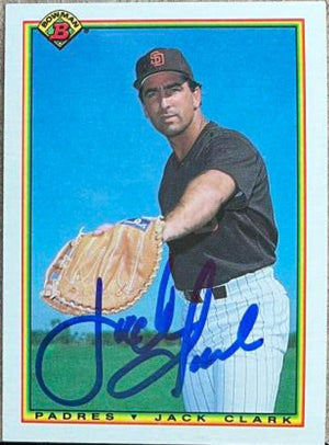 Jack Clark Signed 1990 Bowman Baseball Card - San Diego Padres - PastPros