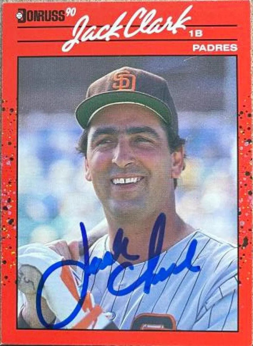 Jack Clark Signed 1990 Donruss Baseball Card - San Diego Padres